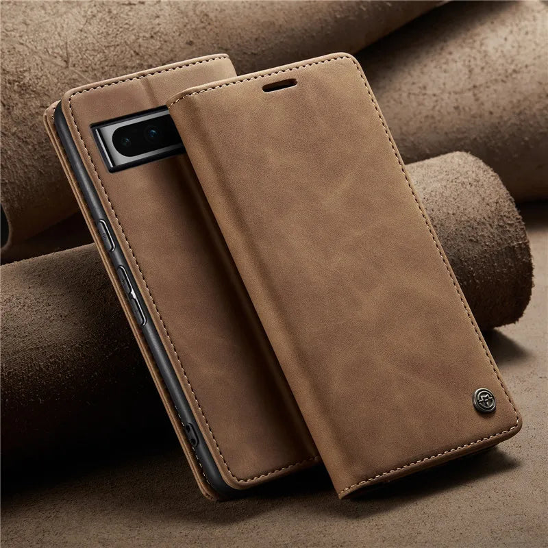 Google Pixel - Premium Vegan Leather Flip Wallet Case