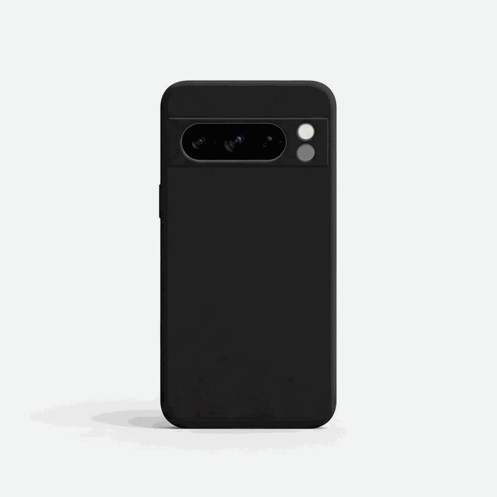Protective phone case, Google Pixel - Smooth Finish, in black with a smooth matte surface and raised camera cutout