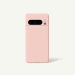 Google Pixel - Smooth Finish matte pink protective phone case with a smooth solid-color back and raised camera cutout