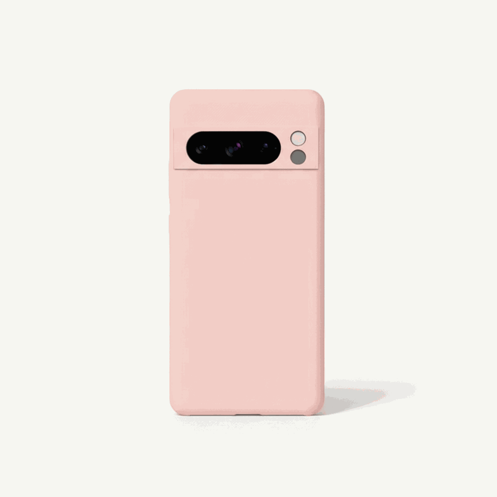 Google Pixel - Smooth Finish matte pink protective phone case with a smooth solid-color back and raised camera cutout