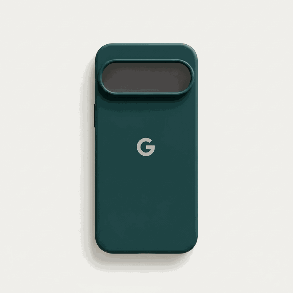 Google Pixel - Smooth Skin Feel phone case in deep teal with a smooth matte finish and raised camera cutout