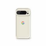 Google Pixel - Soft Phone Case in pale beige with a smooth finish, raised camera surround and multicolour G logo