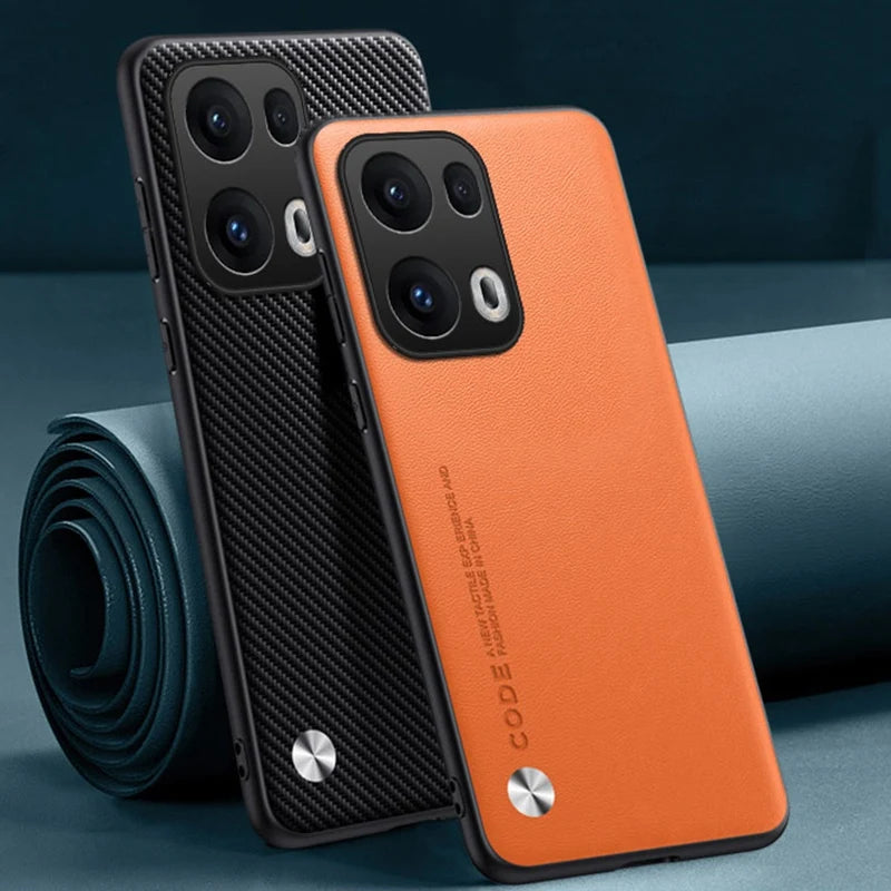 OPPO Luxury PU Leather Case Reno 13 Pro 5G Matte Silicone