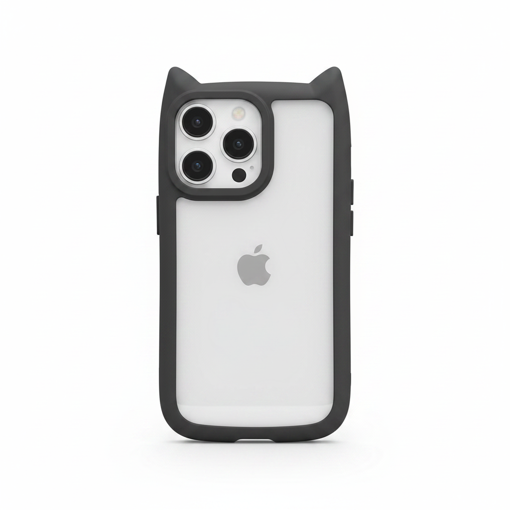 Apple iPhone - Cat Ear Transparent Case by Mobile Supplies Online