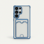 Samsung Galaxy - Clear Shockproof Silicone Case with Card Wallet by Mobile Supplies Online
