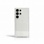 Samsung Galaxy - Clear Shockproof Silicone Case with Card Wallet by Mobile Supplies Online