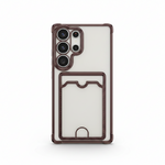 Samsung Galaxy - Clear Shockproof Silicone Case with Card Wallet by Mobile Supplies Online