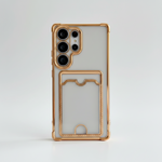 Samsung Galaxy - Clear Shockproof Silicone Case with Card Wallet by Mobile Supplies Online