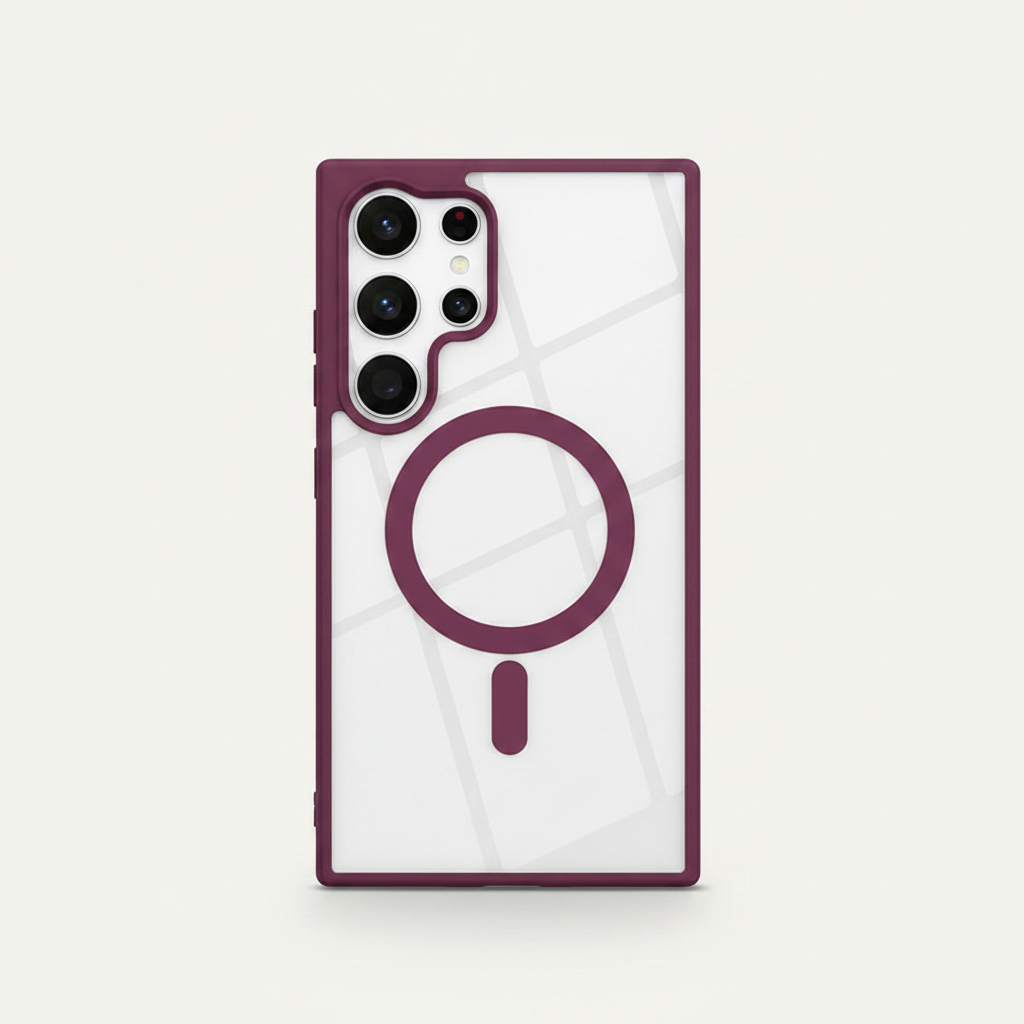 Samsung Galaxy - Clear Acrylic Magnetic Case with Lens Protection by Mobile Supplies Online