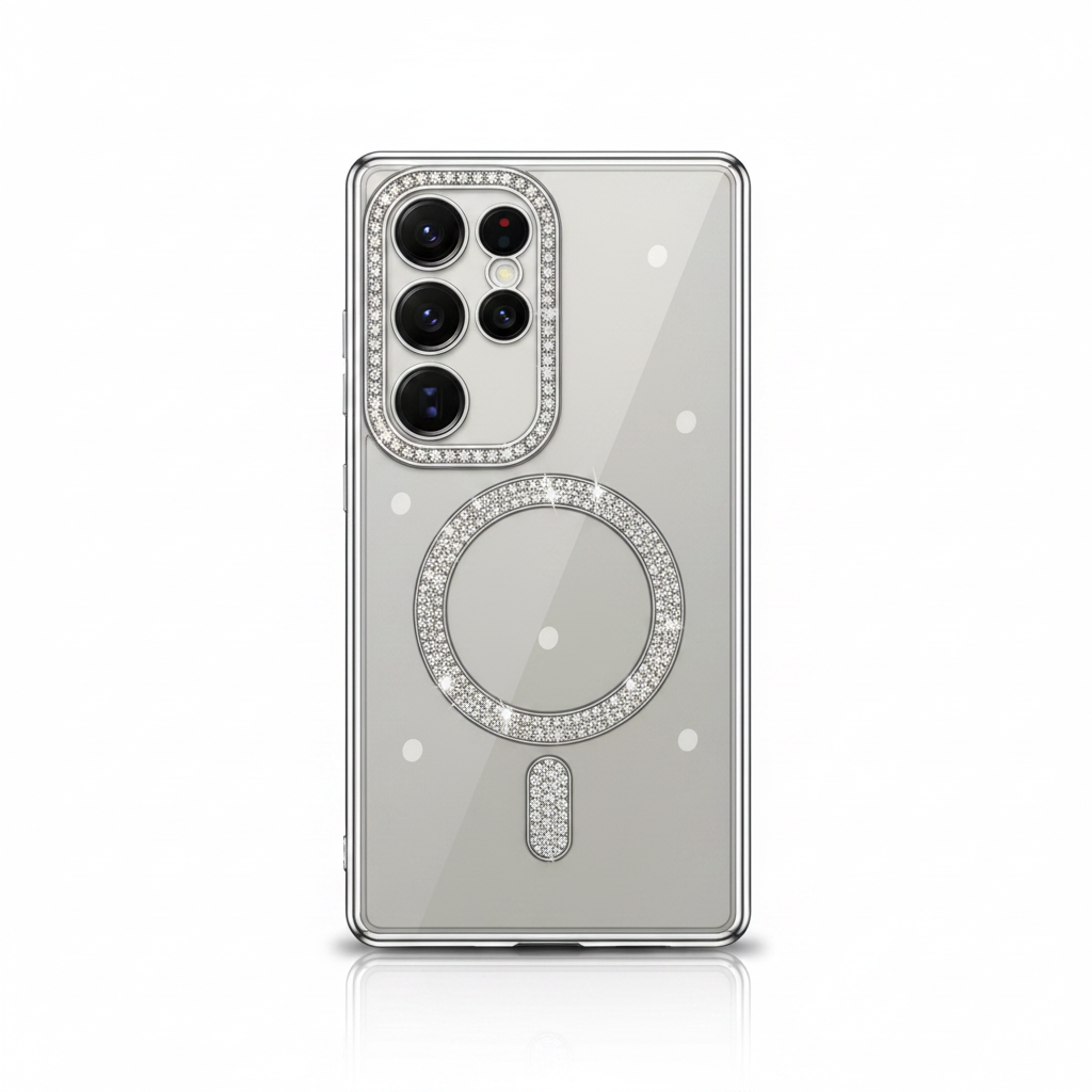 Samsung Galaxy - Diamond Glitter Clear MagSafe Case by Mobile Supplies Online