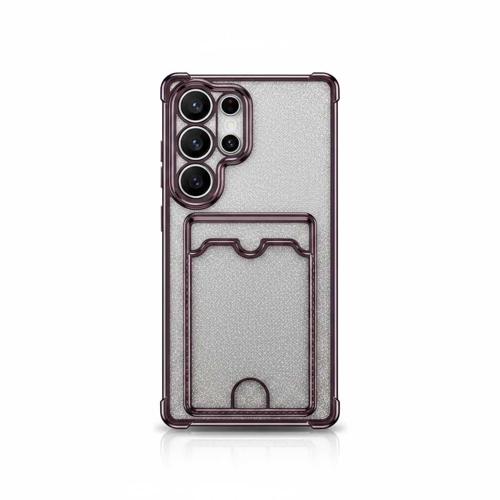 Samsung Galaxy - Glitter Case with Card Holder by Mobile Supplies Online