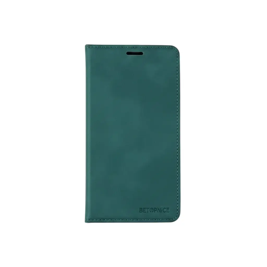 Mobile Supplies Online dark green vegan leather wallet case for OPPO Find X9 Plus with magnetic closure