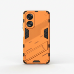 Mobile Supplies Online rugged orange shockproof phone case for Oppo with integrated kickstand and camera protection