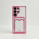 Samsung Galaxy - Clear Shockproof Silicone Case with Card Wallet by Mobile Supplies Online