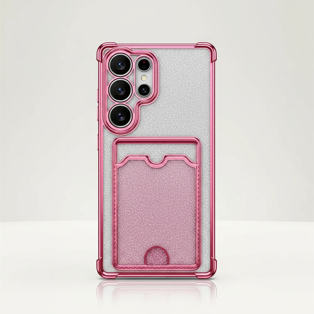 Samsung Galaxy - Glitter Case with Card Holder by Mobile Supplies Online