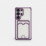 Samsung Galaxy - Clear Shockproof Silicone Case with Card Wallet by Mobile Supplies Online