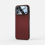 Mobile Supplies Online ultra-thin iPhone case in red carbon fiber texture with a protective camera bumper