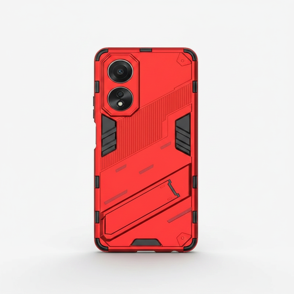 Mobile Supplies Online red rugged shockproof phone case with integrated kickstand and camera protection