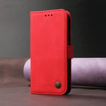 Motorola Edge - Leather Look Flip Wallet Case