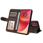 Motorola Edge - Leather Look Flip Wallet Case