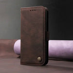 Motorola Edge - Leather Look Flip Wallet Case