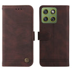 Motorola Edge - Leather Look Flip Wallet Case