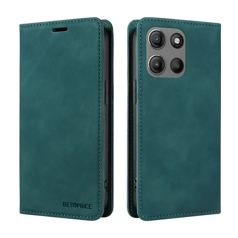 Motorola Edge - Luxury Leather Look Flip Case