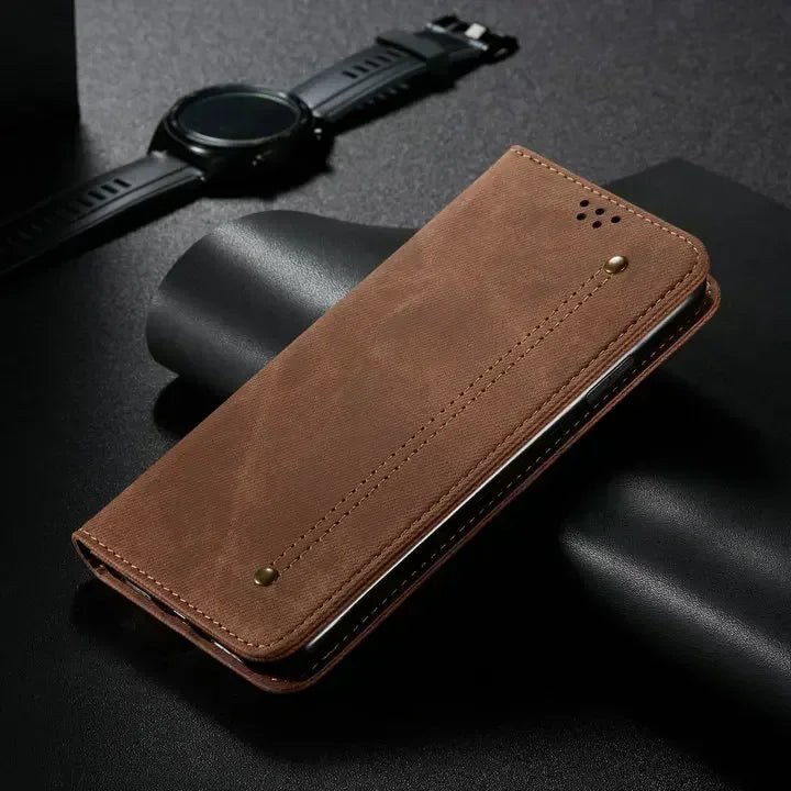 Motorola Edge - Luxury Vegan Leather Wallet Case