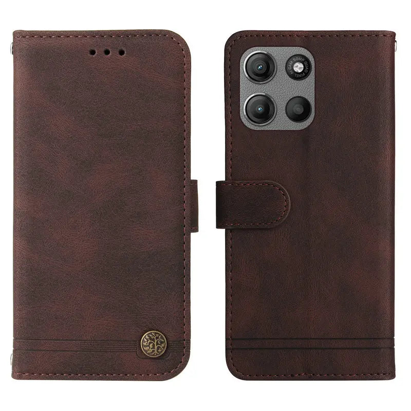 Motorola G - Leather Look Flip Wallet Case