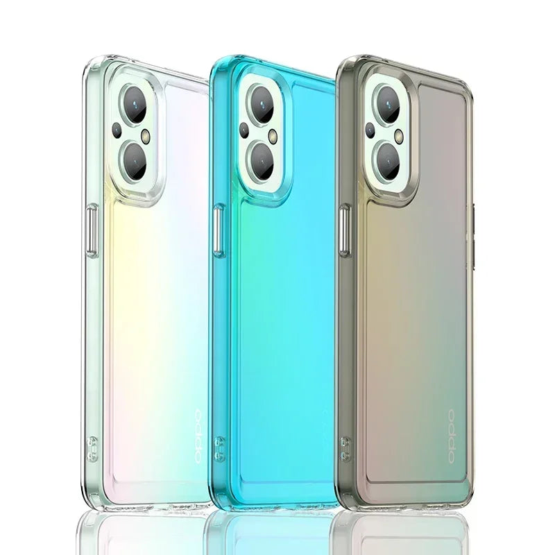 OPPO - Pearlescent Silicone Semi Transparent Case