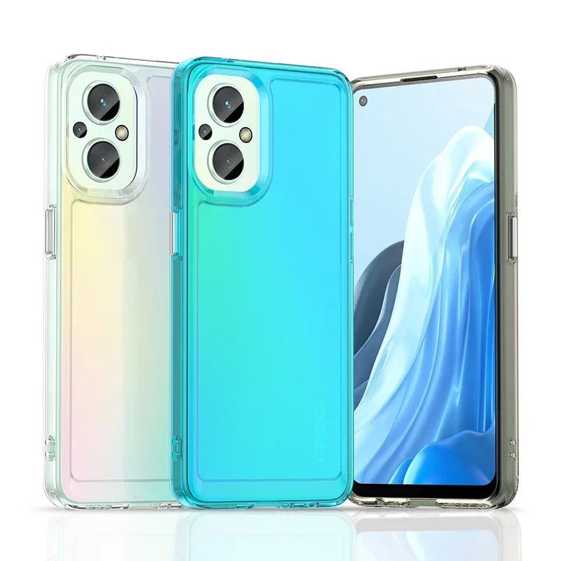 OPPO - Pearlescent Silicone Semi Transparent Case