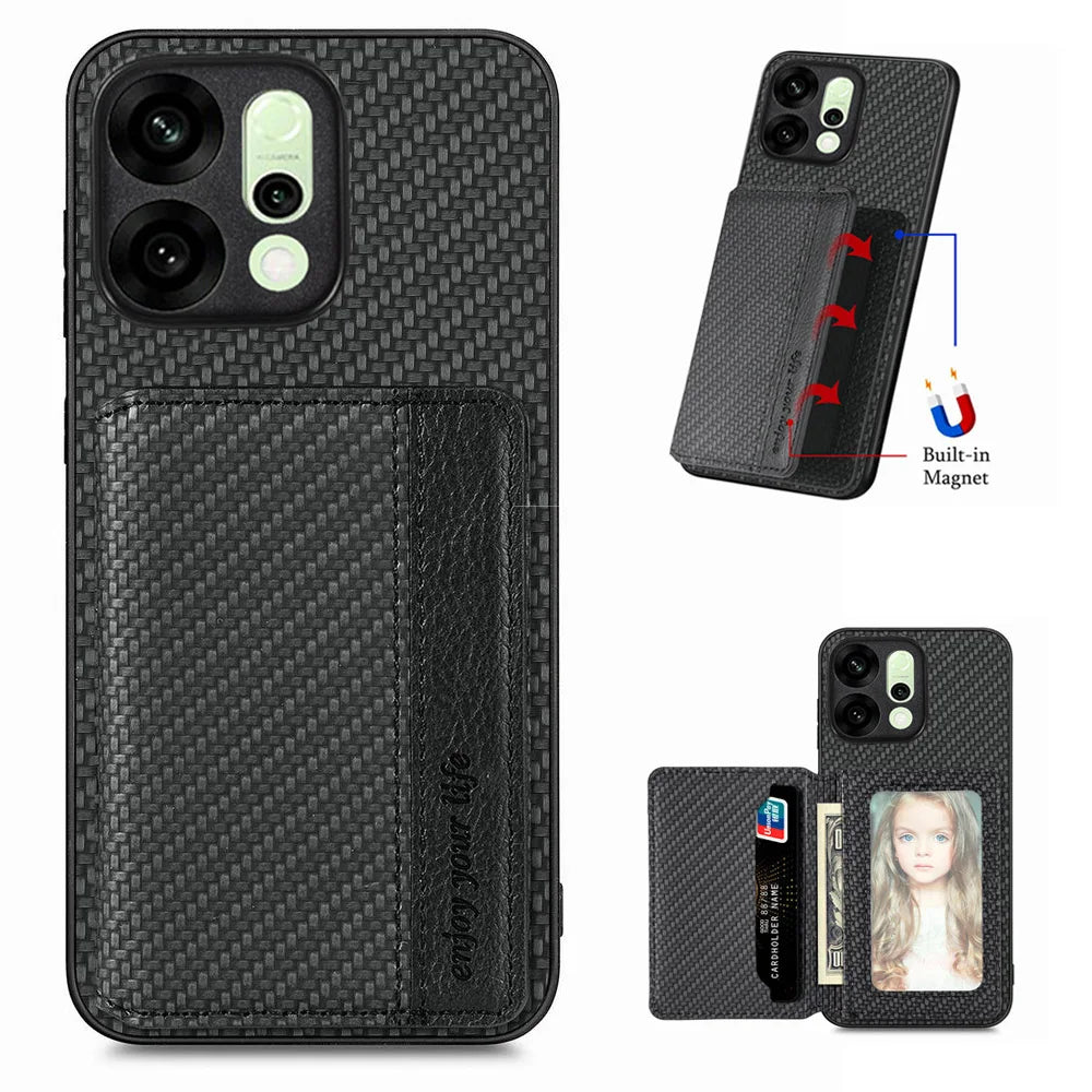 OPPO Reno - Vegan Leather Case with Card Slot