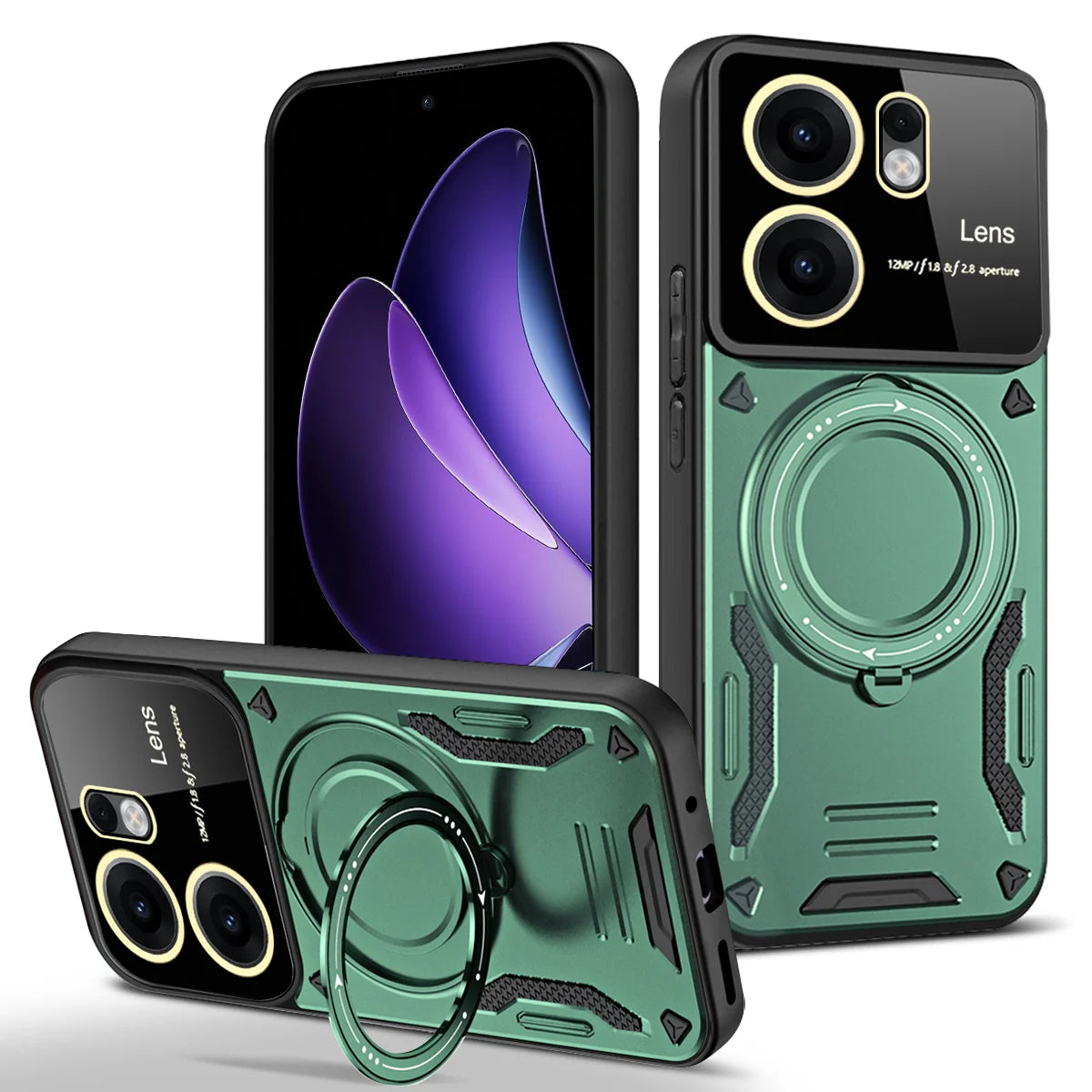 OPPO - Shockproof Armor Case with Lens Protection