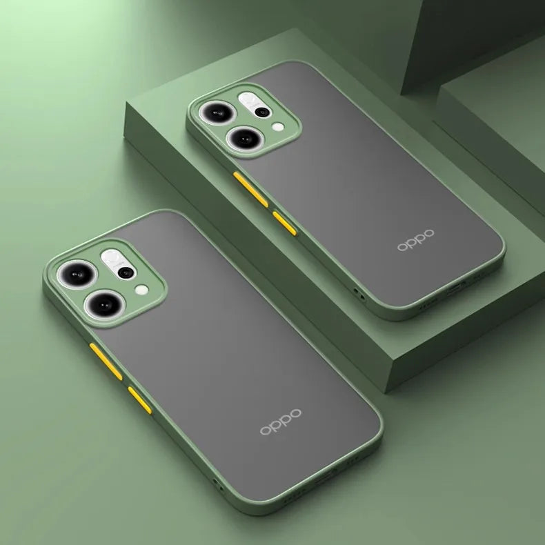 OPPO - Translucent Matte Shockproof Case with Logo