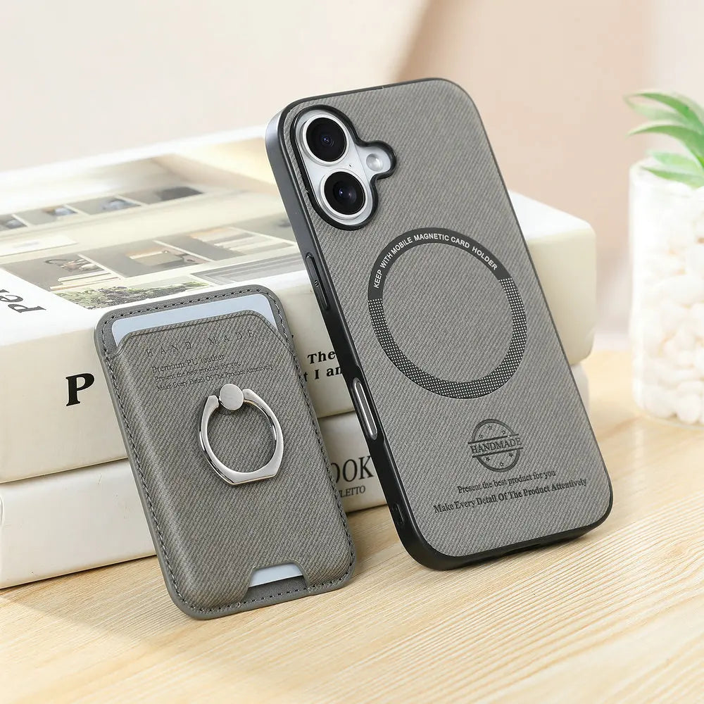 OPPO - Leather Look 2in1 Magnetic Card Holder Case with Stand