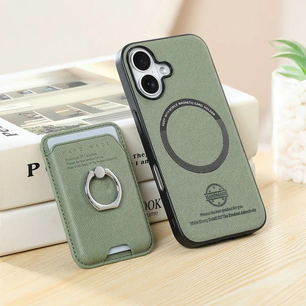 OPPO - Leather Look 2in1 Magnetic Card Holder Case with Stand