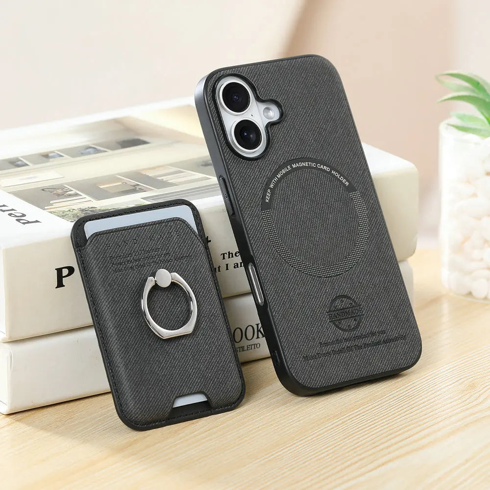 OPPO - Leather Look 2in1 Magnetic Card Holder Case with Stand