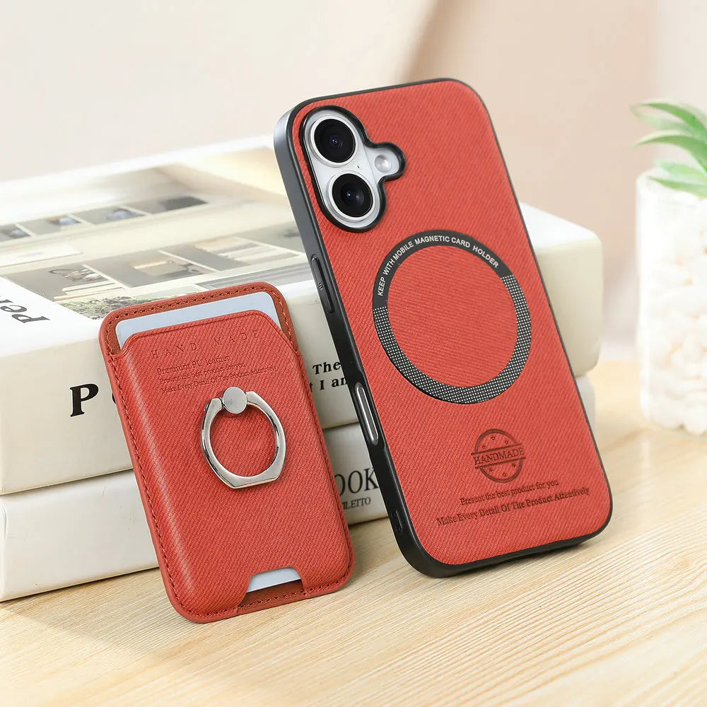 OPPO - Leather Look 2in1 Magnetic Card Holder Case with Stand