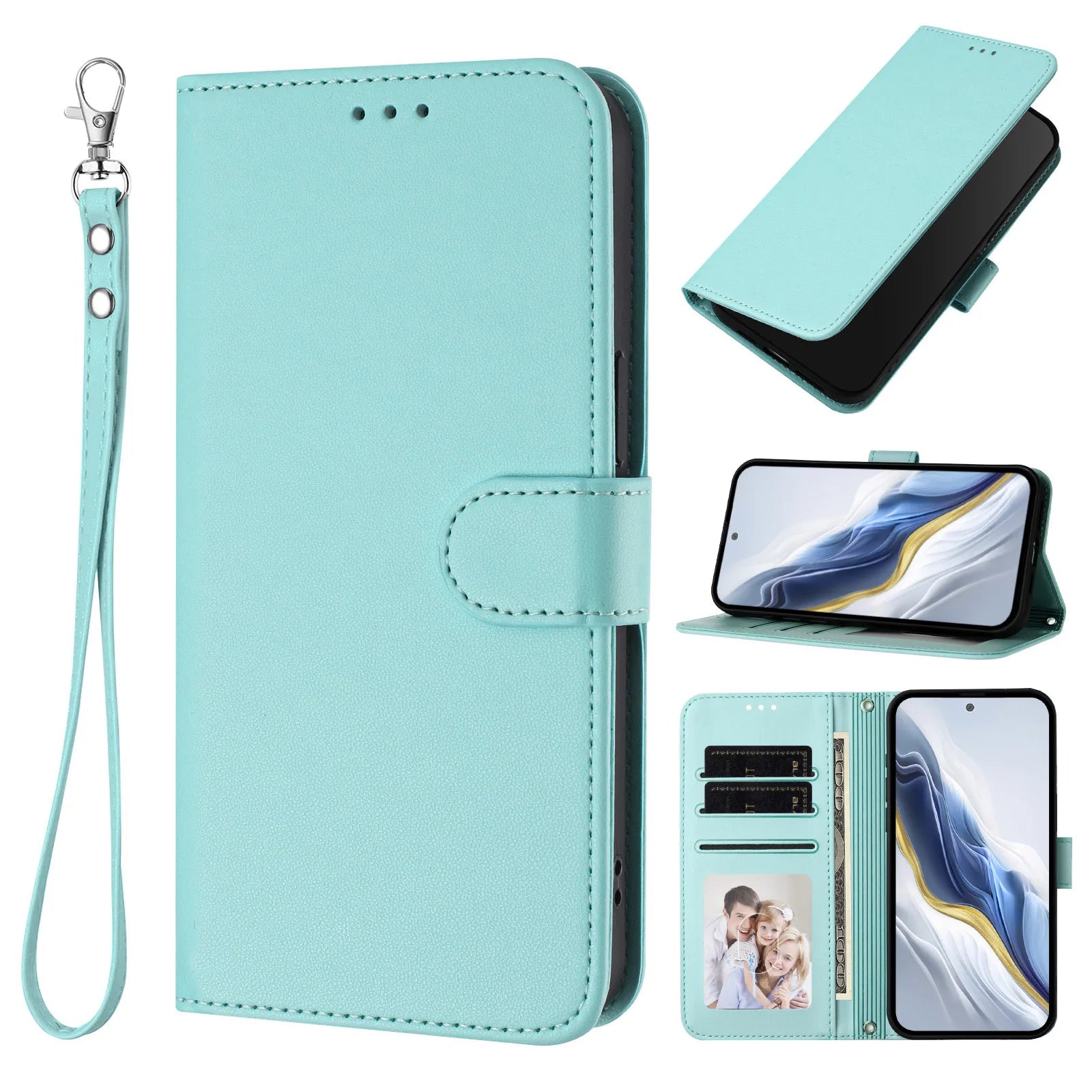 OPPO - Vintage Leather Look Wallet Flip Case