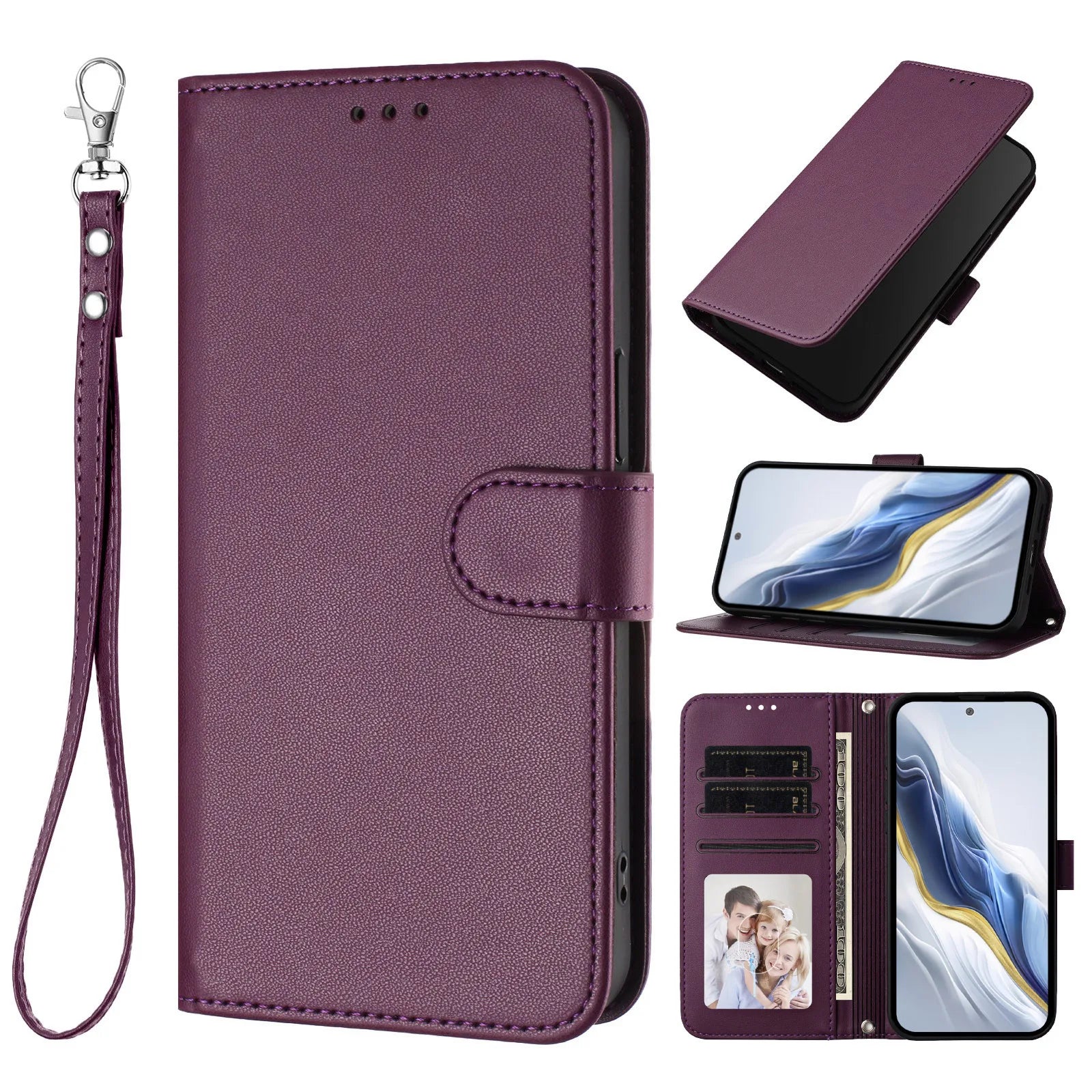 OPPO - Vintage Leather Look Wallet Flip Case