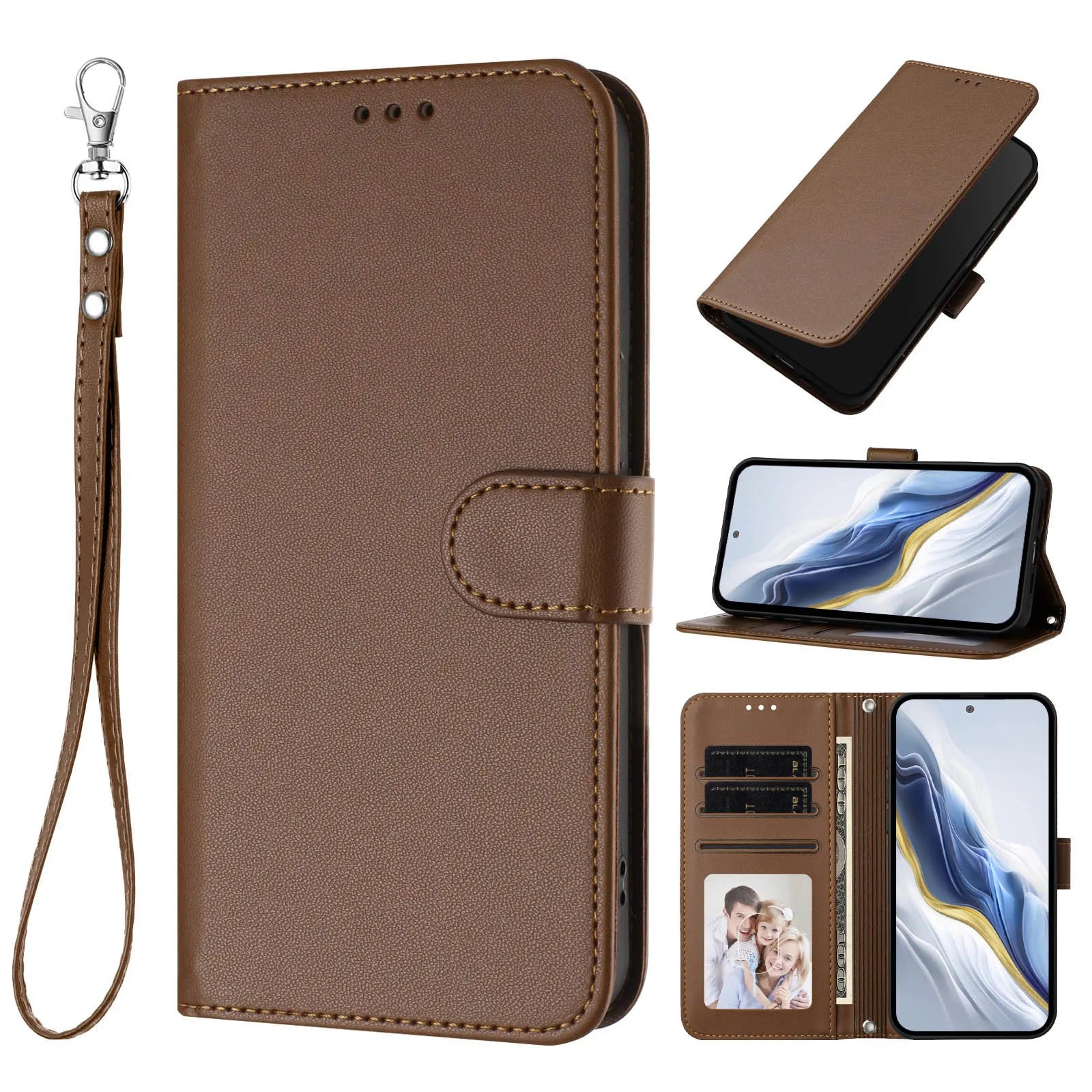 OPPO - Vintage Leather Look Wallet Flip Case
