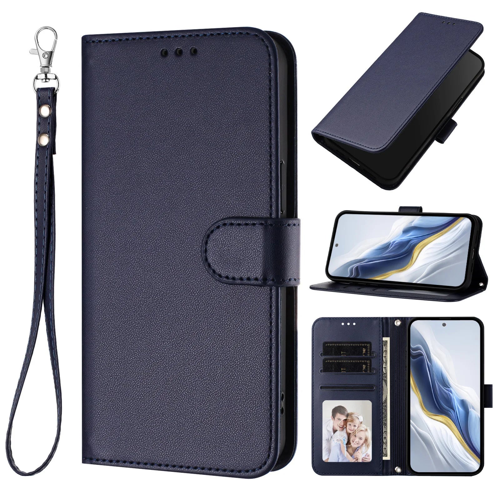OPPO - Vintage Leather Look Wallet Flip Case