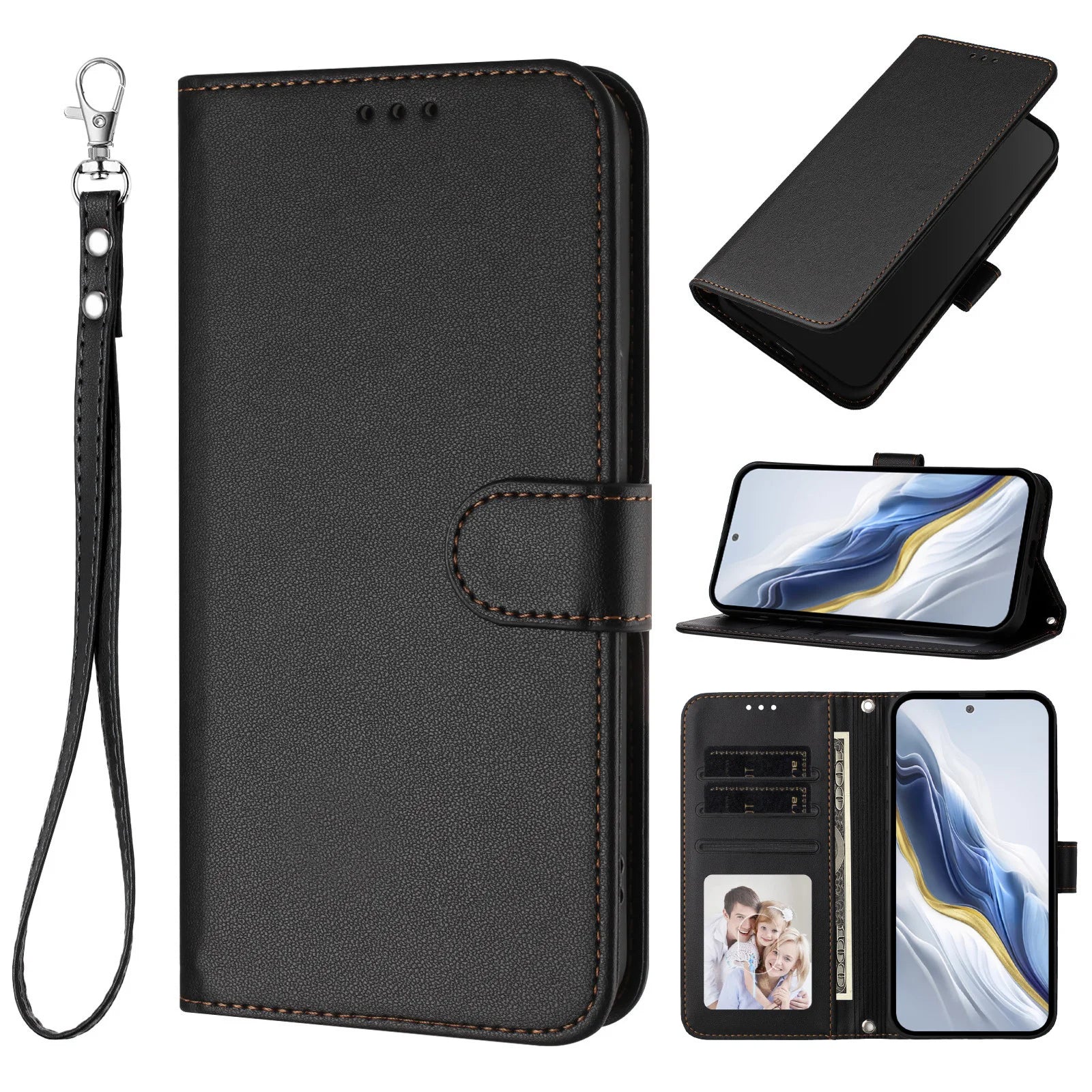 OPPO - Vintage Leather Look Wallet Flip Case