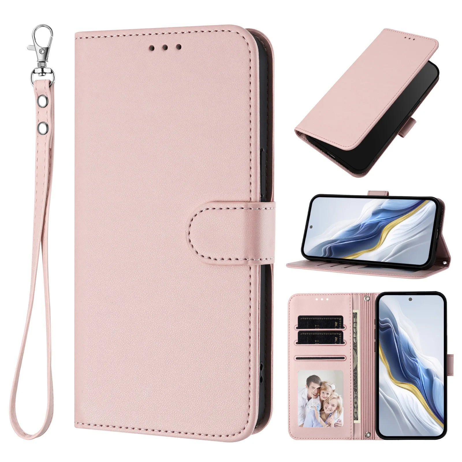 OPPO - Vintage Leather Look Wallet Flip Case