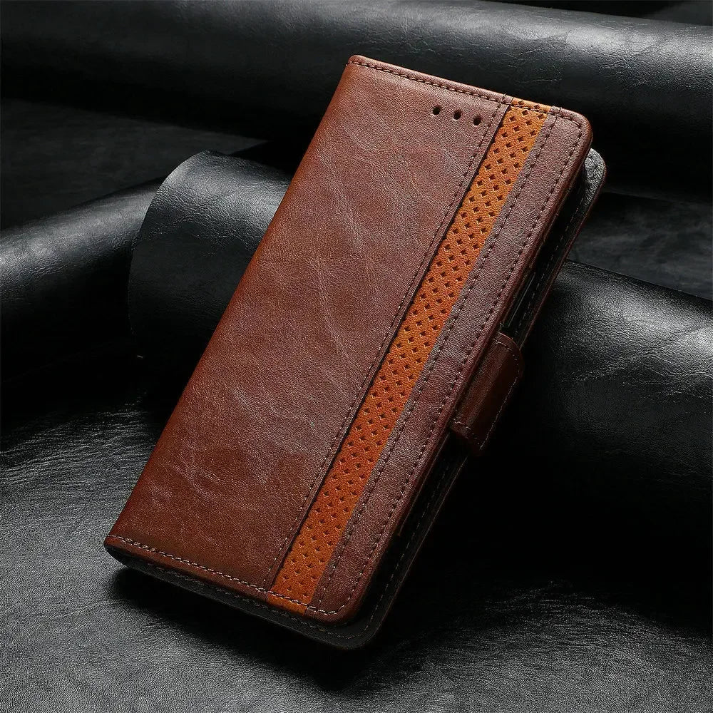 Realme - Leather Look Flip Case