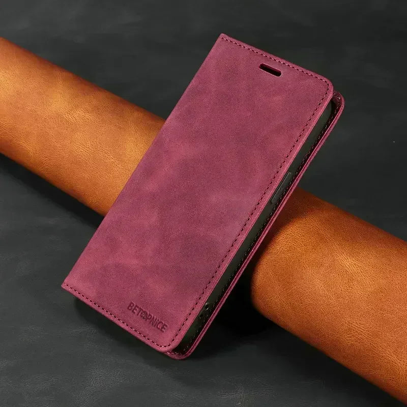 Realme - Leather Look Flip Case with Card Holder