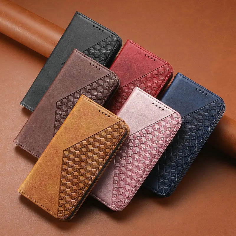 Realme - Leather Look Flip Wallet Case