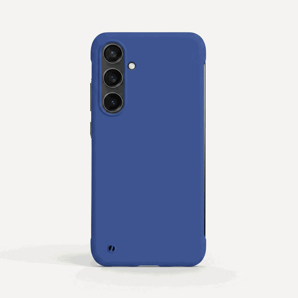 Samsung Galaxy - Borderless Candy Matte Color Hard Case in blue with a smooth matte finish and precise camera cutouts