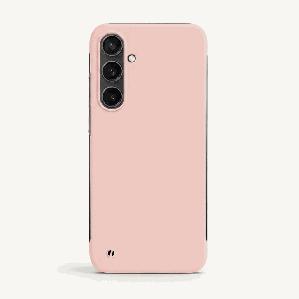 Samsung Galaxy - Borderless Candy Matte Color Hard Case in pale pink matte finish with a slim shell and precise camera cutouts