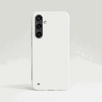 Samsung Galaxy - Borderless Candy Matte Color Hard Case in smooth white matte hard shell with slim edges and camera cutouts.